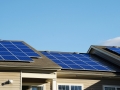 solar panel installed on the roof of apartment building